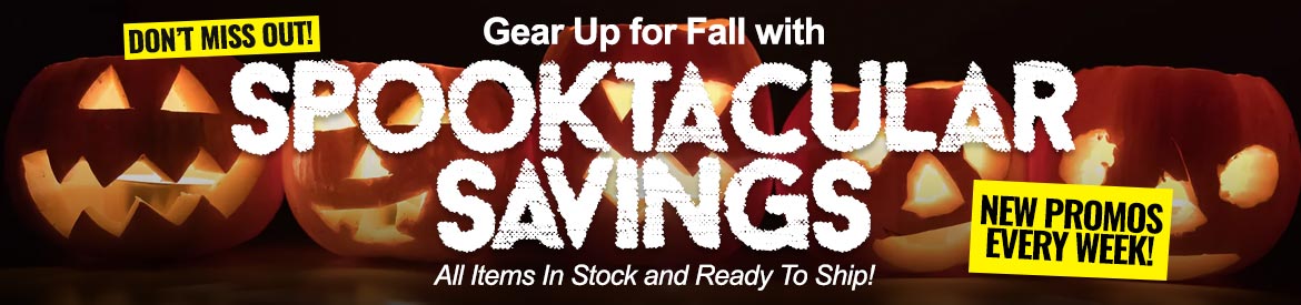 Halloween Promos at National Tool Warehouse. In-Stock & Ready to Ship with Great Prices, Excellent Service, & FREE Shipping Over $75!