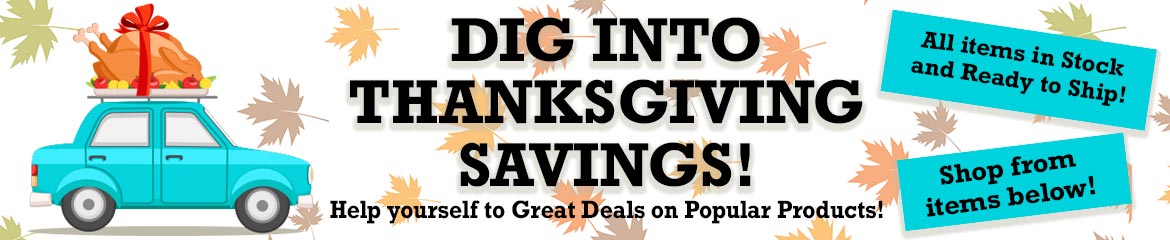 Thanksgiving Promos at National Tool Warehouse. In-Stock & Ready to Ship with Great Prices, Excellent Service, & FREE Shipping Over $75!