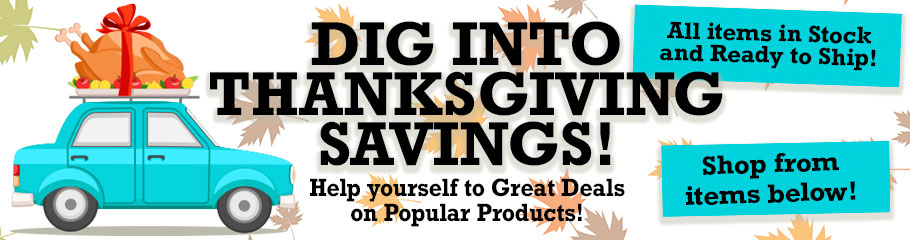 Thanksgiving Promos at National Tool Warehouse. In-Stock & Ready to Ship with Great Prices, Excellent Service, & FREE Shipping Over $75!